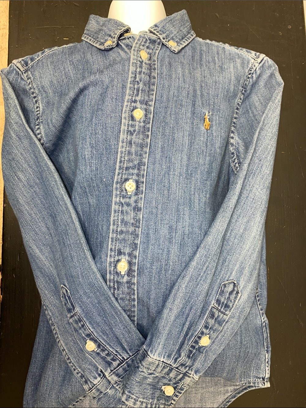 Ralph Lauren Blue Kids Denim Button Down Shirt